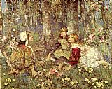 Edward Atkinson Hornel Music of the Woods painting